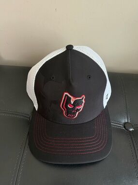 Hitmen '47 Black and White Mesh Trucker Cap with Logo Tag